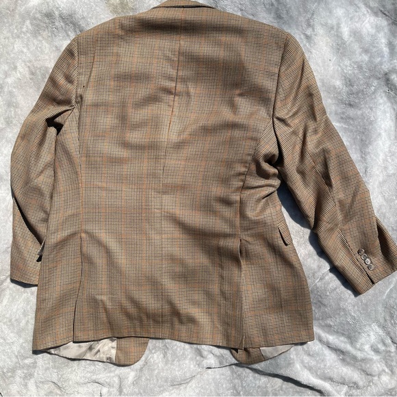 TED BAKER LONDON Houndstooth Blazer - Caramel Brown & Cream - 46L - Picture 3 of 16